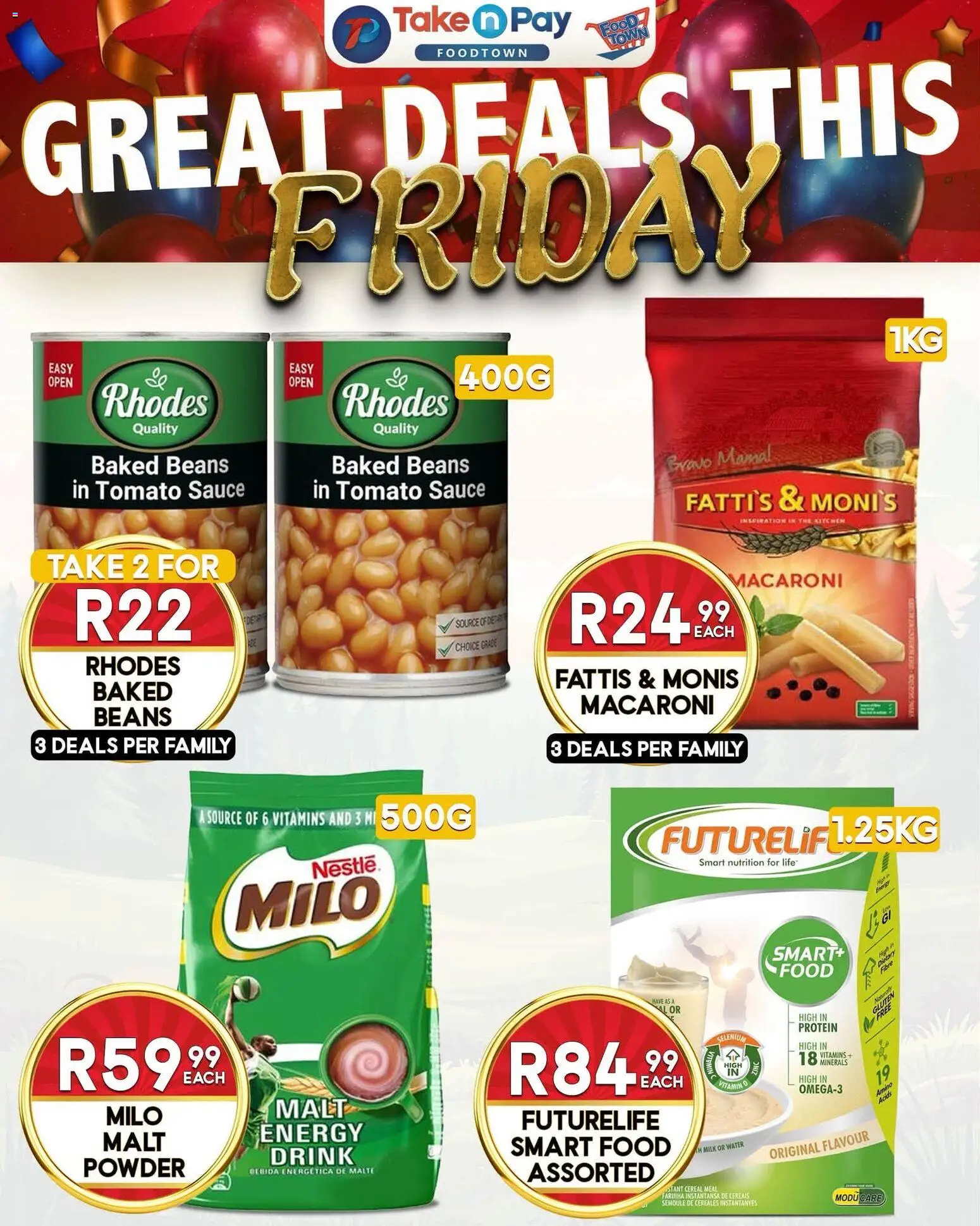 New Take n Pay catalogue – valid from 10/07/2026 | Page: 5 | Products: Detergente líquido, Milk, Powder, Tomato sauce