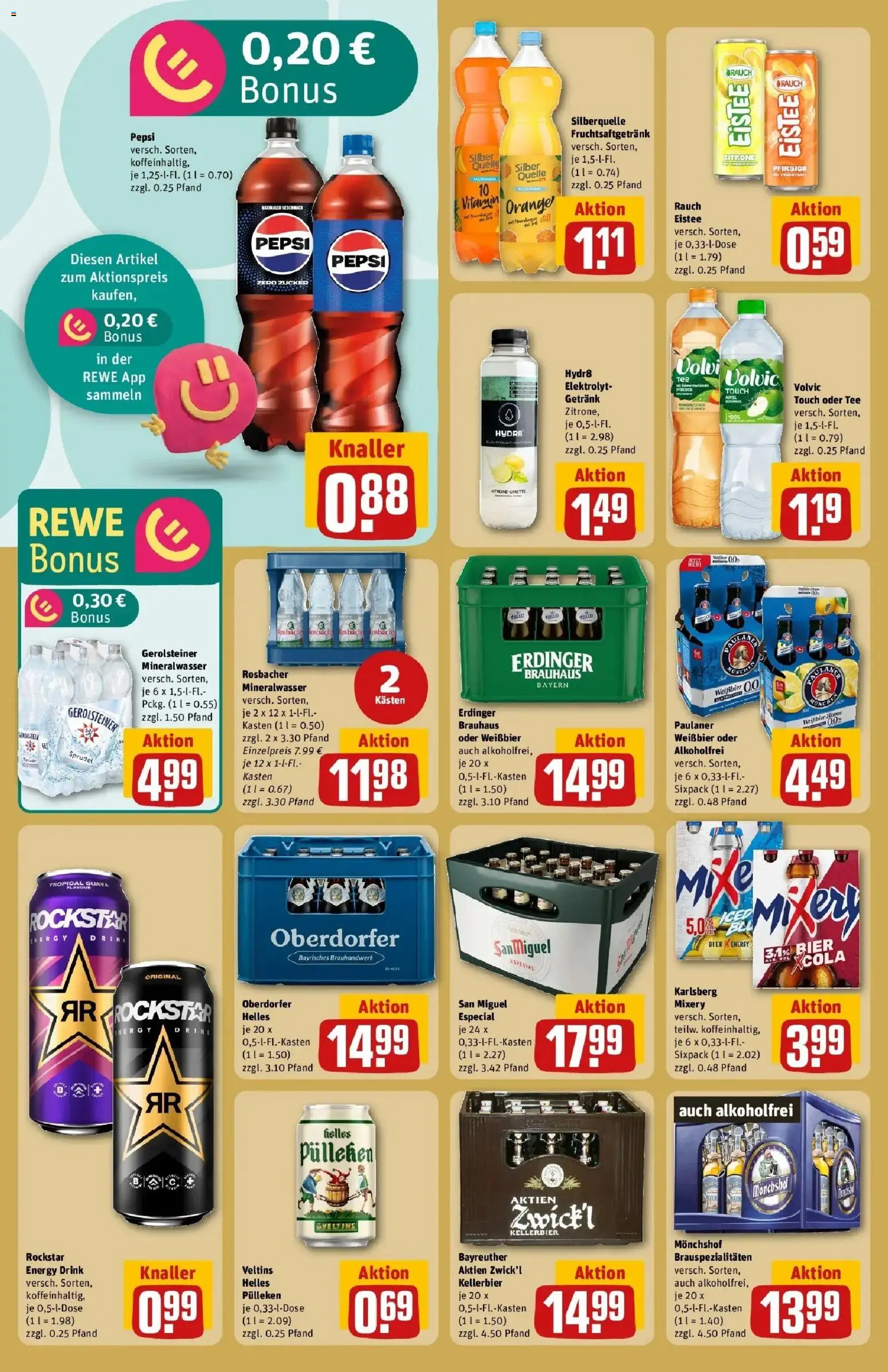 Rewe Prospekt Butzbach – gültig ab 08.06.2026 | Seite: 18 | Produkte: Monchshof, Bier, Zitrone, Tee