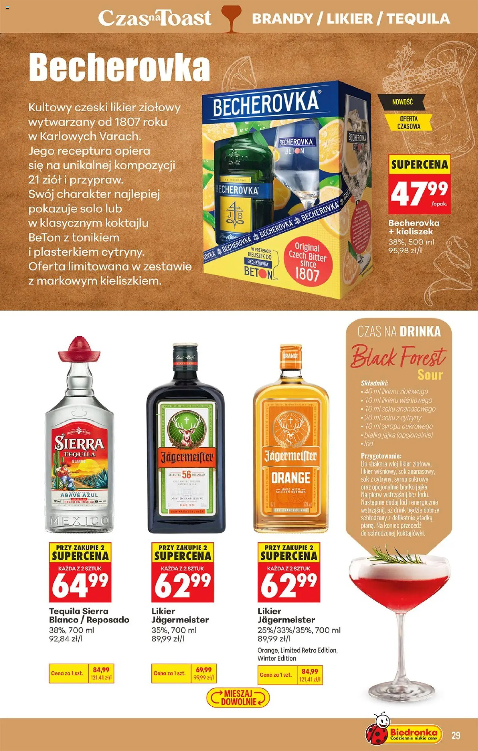 Biedronka gazetka - Czas na toast od 24.08.2026 | Strona: 31 | Produkty: Syrop, Becherovka, Jajka, Syrop cukrowy