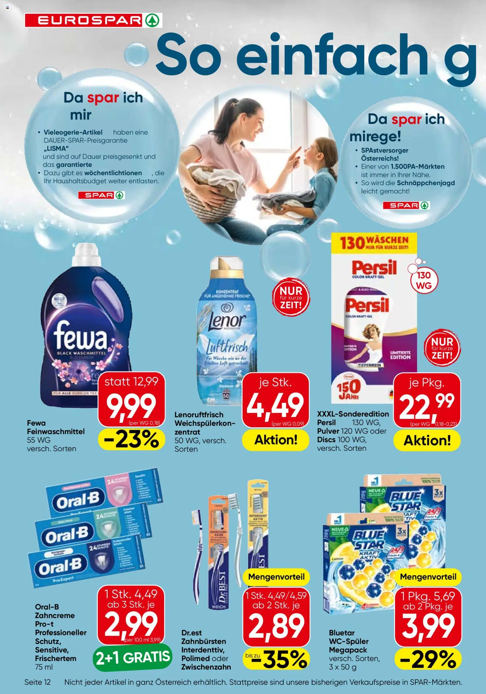 Eurospar Flugblatt gültig ab 10.09.2026 | Seite: 12 | Produkte: Waschmittel