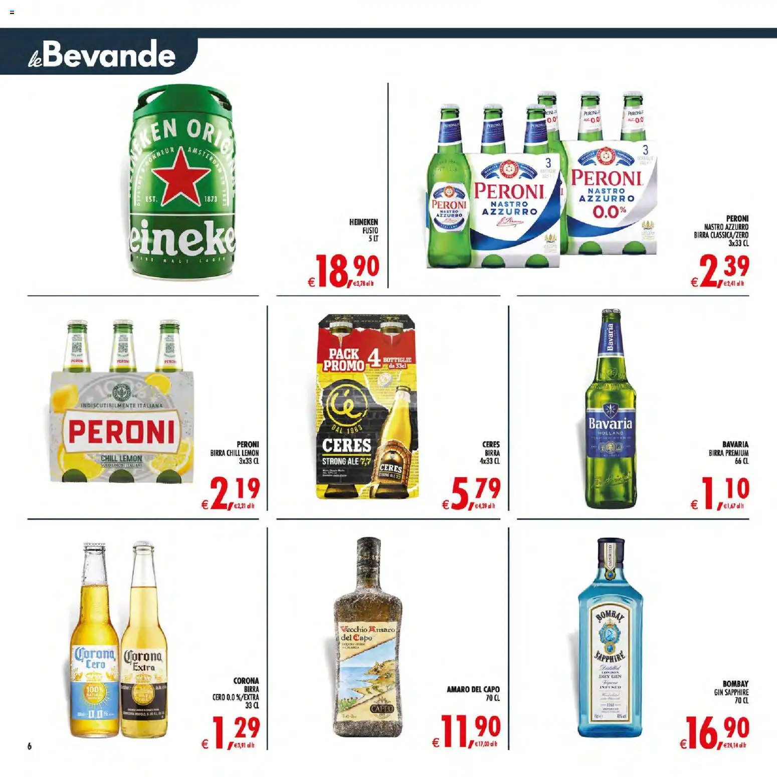 Volantino Decò del 21/07/2026 | Pagina: 6 | Prodotti: Birra, Gin, Ceres, Heineken