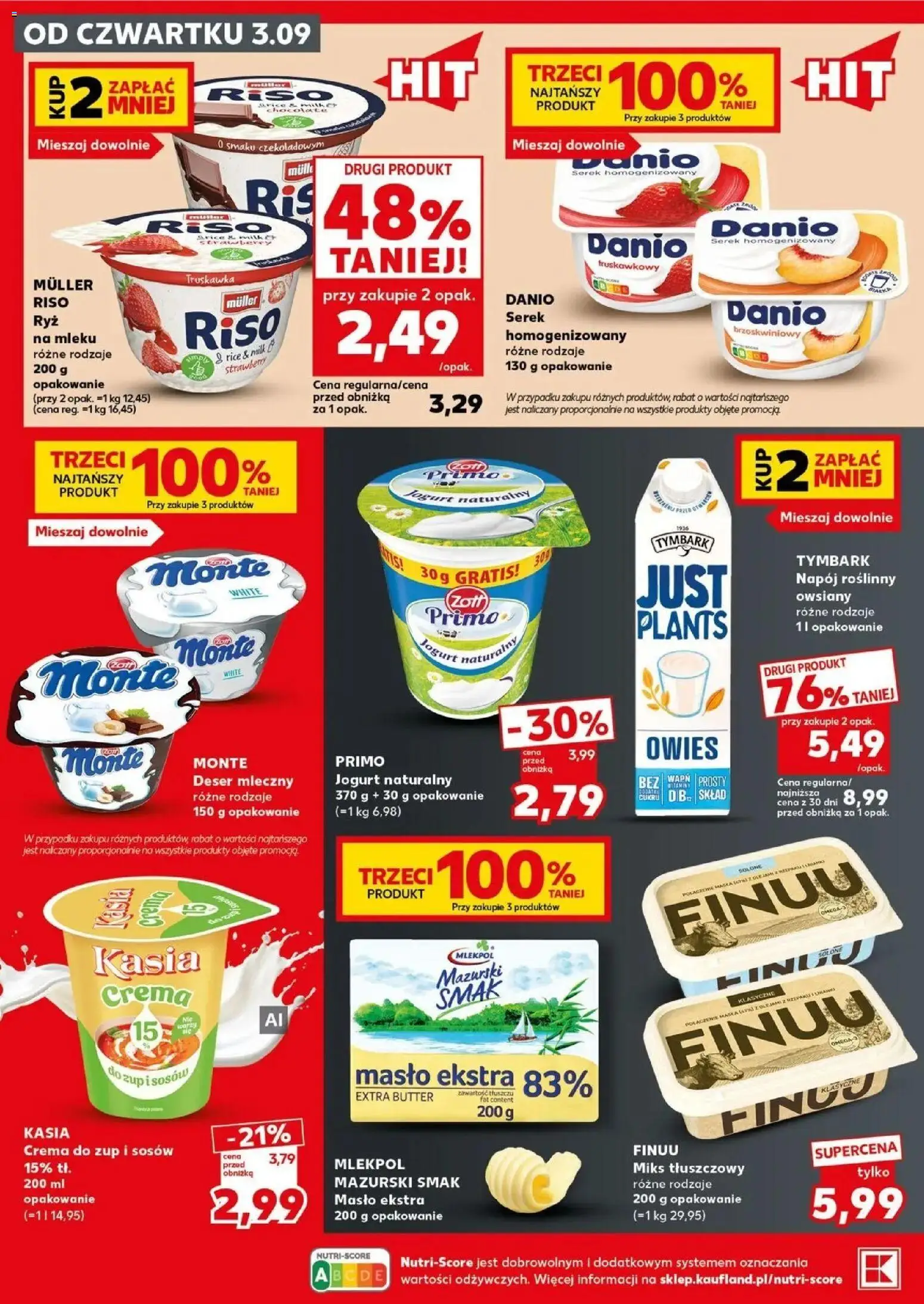 Kaufland gazetka - Super sobota od 05.09.2026 - od jutra PDF | Strona: 16 | Produkty: Serek homogenizowany, Napój roślinny, Ryż, Maska