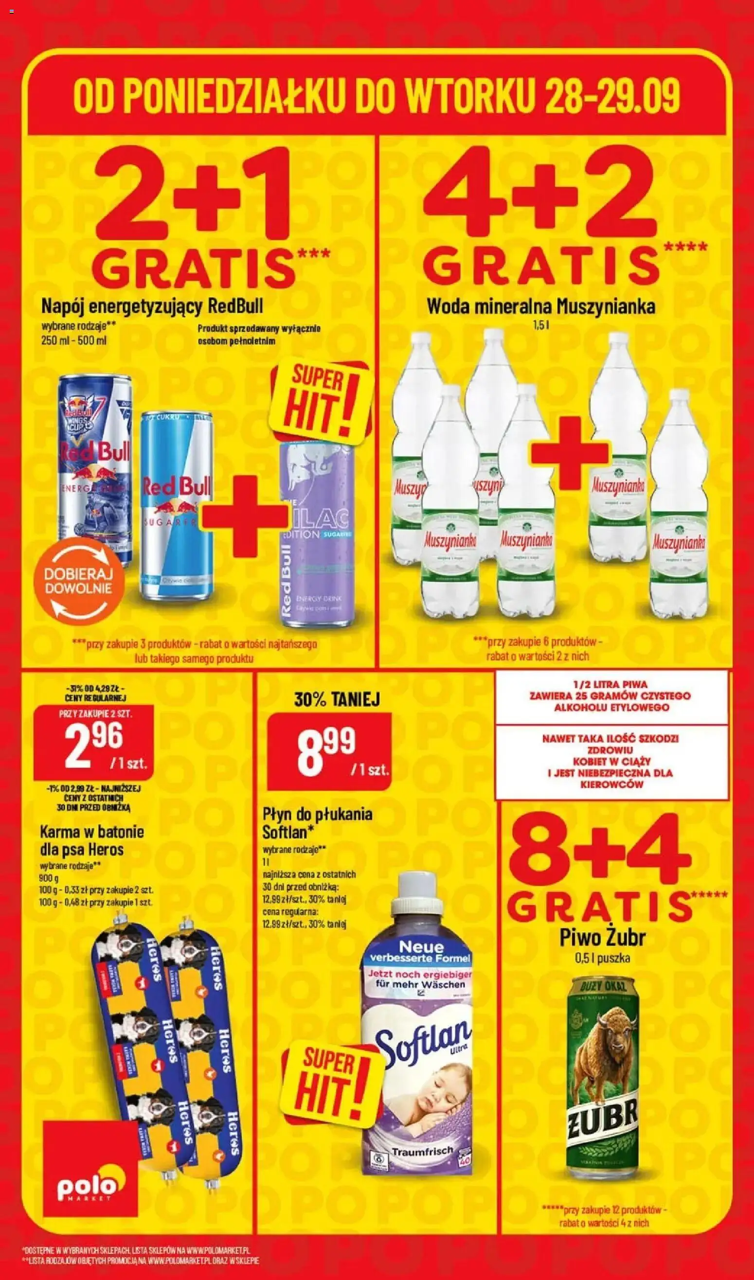 POLOmarket - SuperHity POLOmarkt do wtorku 29.09 (G40) od 28.09.2026 | Strona: 6 | Produkty: Woda mineralna, Muszynianka, Piwo, Woda