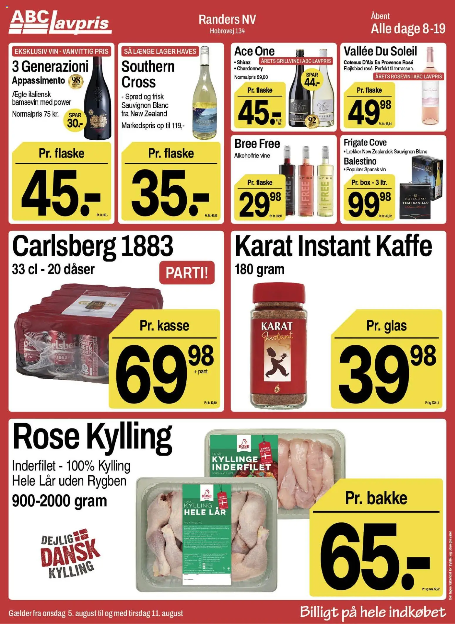 Abc Lavpris tilbudsavis – gyldig fra 05/08/2026 | Side: 6 | Produkter: Kaffe, Vin, Instant Kaffe