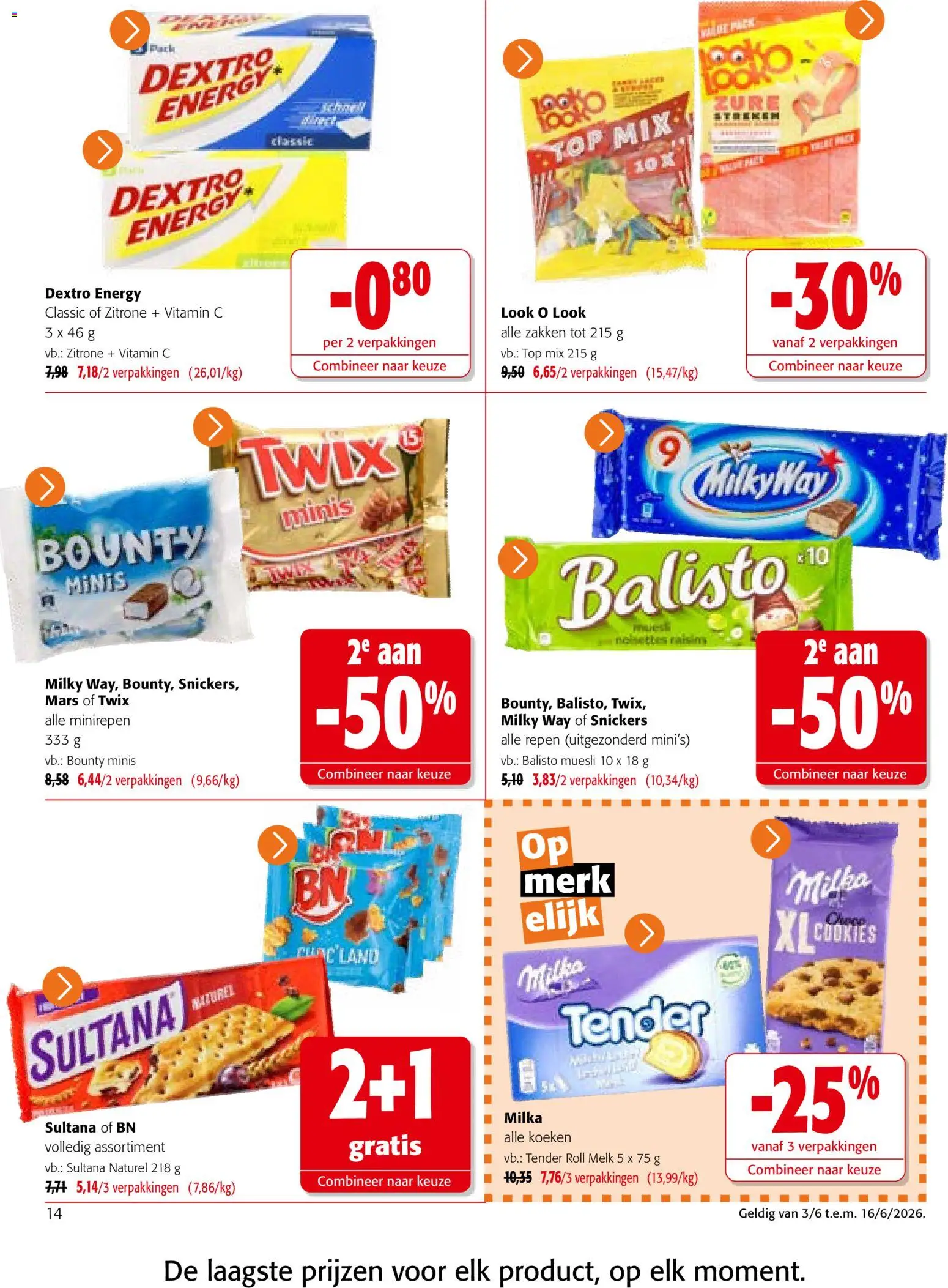 {H1} | Pagina: 14 | Producten: Muesli, Mars, Twix, Repen