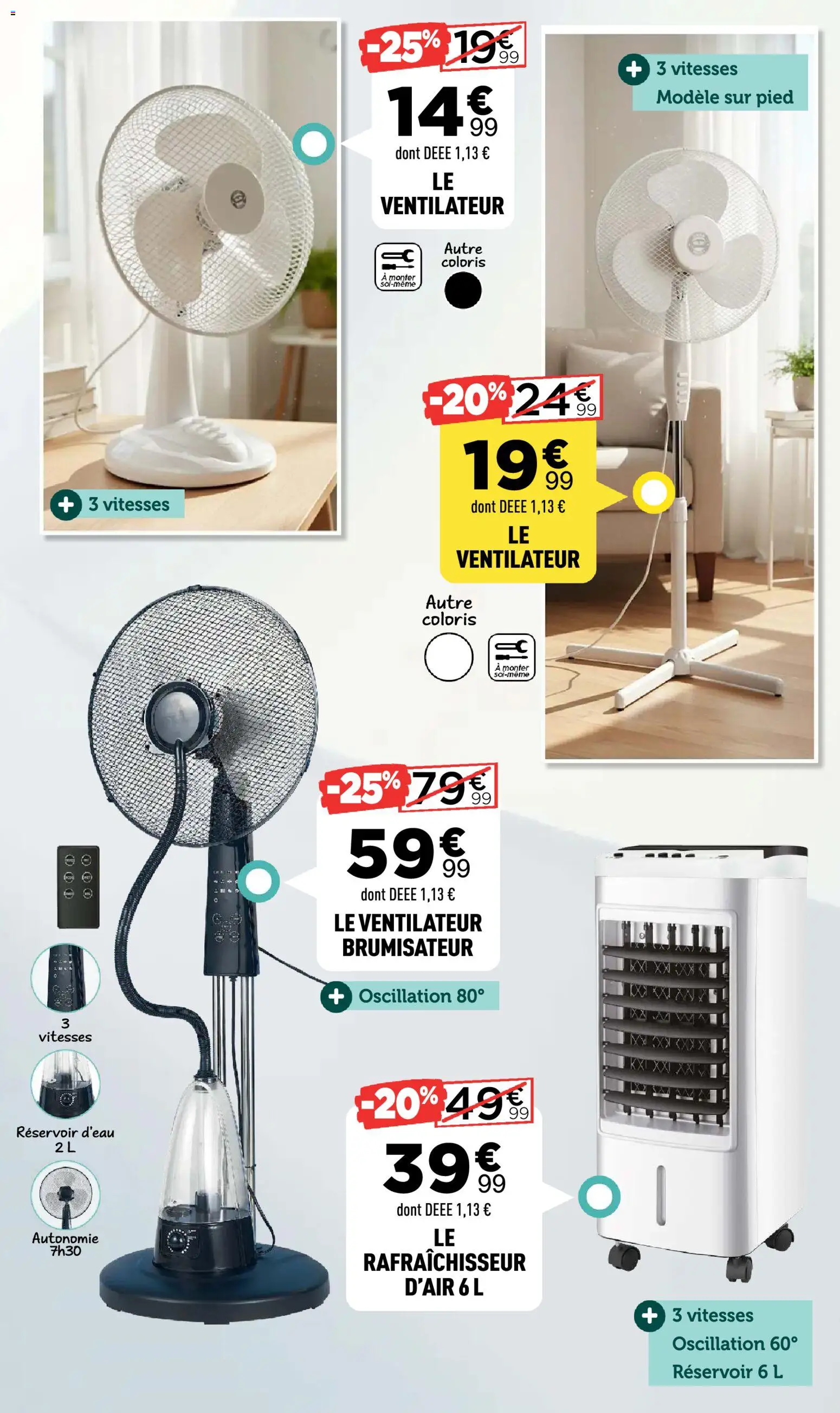 {H1} | Page: 56 | Produits: Ventilateur, Réservoir d'eau, Le ventilateur brumisateur