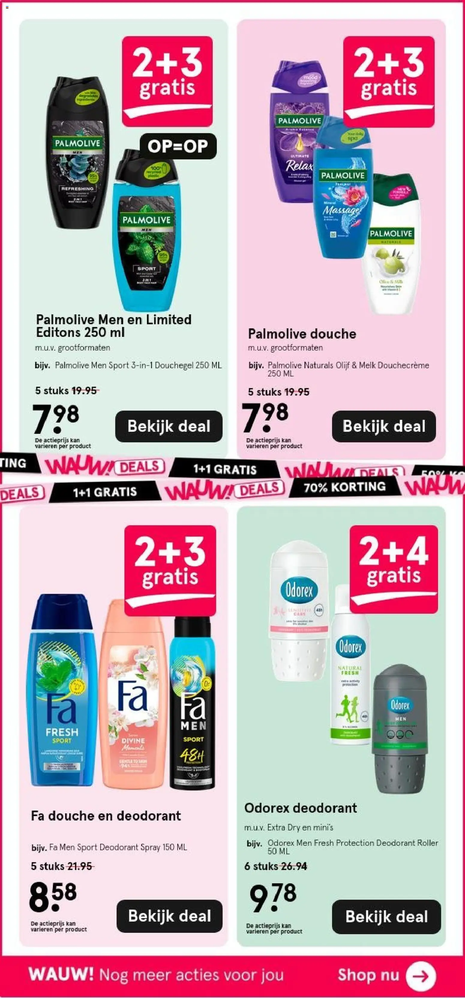 {H1} | Pagina: 32 | Producten: Melk, Kan, Douche, Douchegel