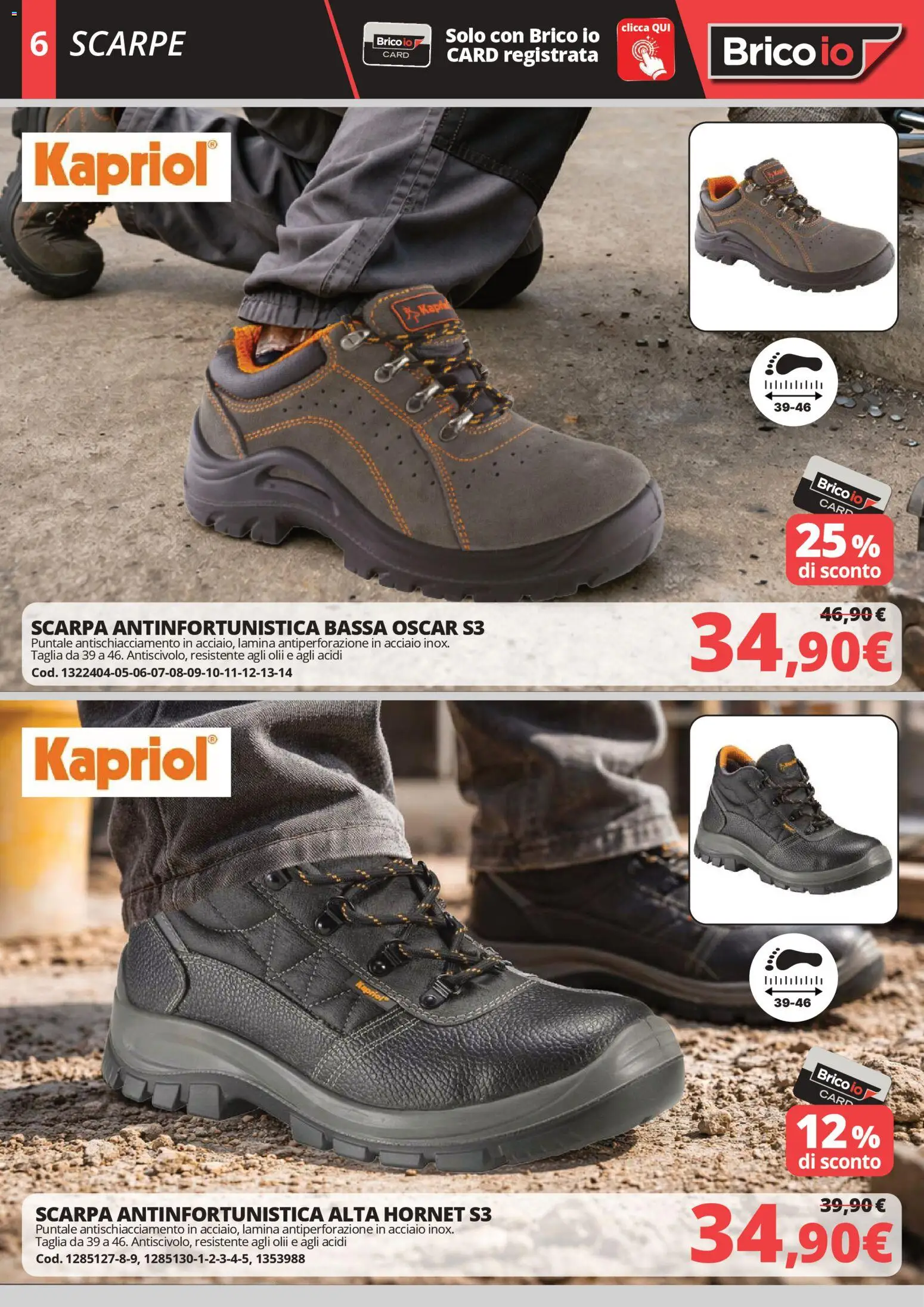 Volantino Brico io del 23.04.2026 | Pagina: 6 | Prodotti: Scarpe