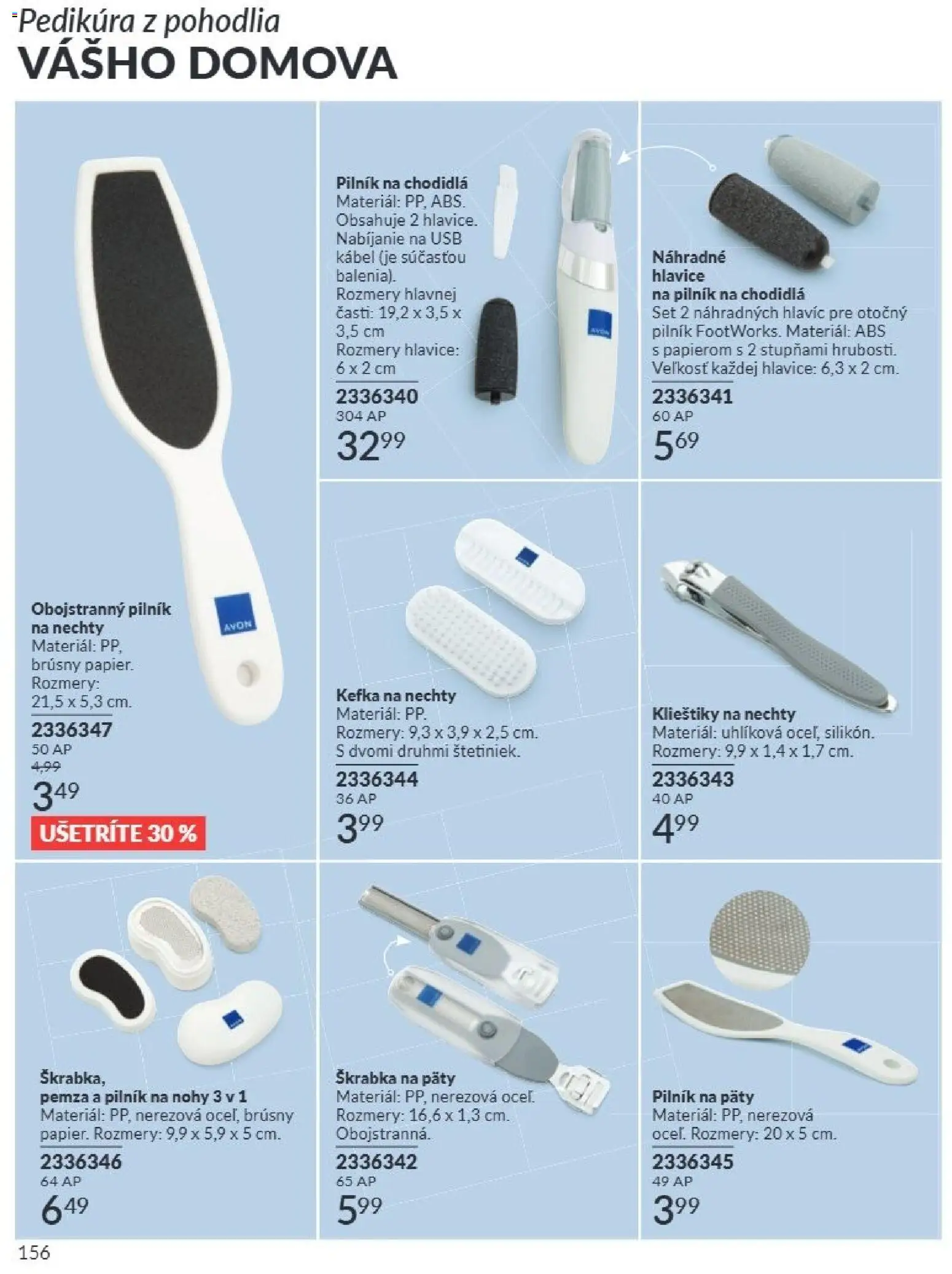 Nové Avon akcie – leták je platný od 01.07.2026 | Strana: 155 | Produkty: Škrabka, Kábel, USB
