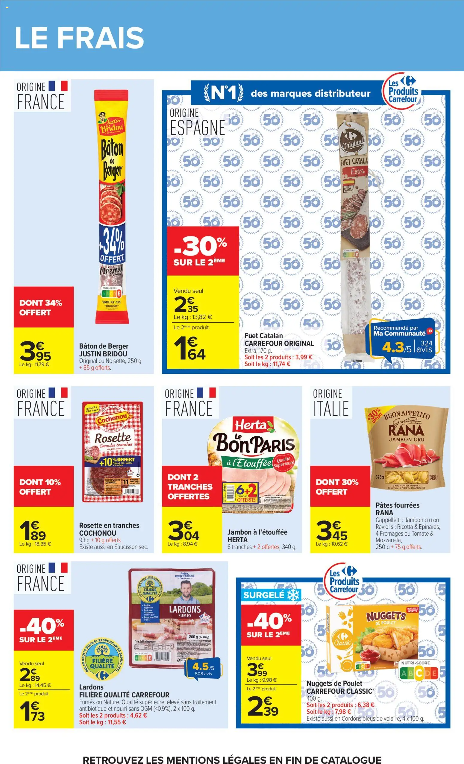 {H1} | Page: 26 | Produits: Lardons, Raviolis, Viande, Ricotta