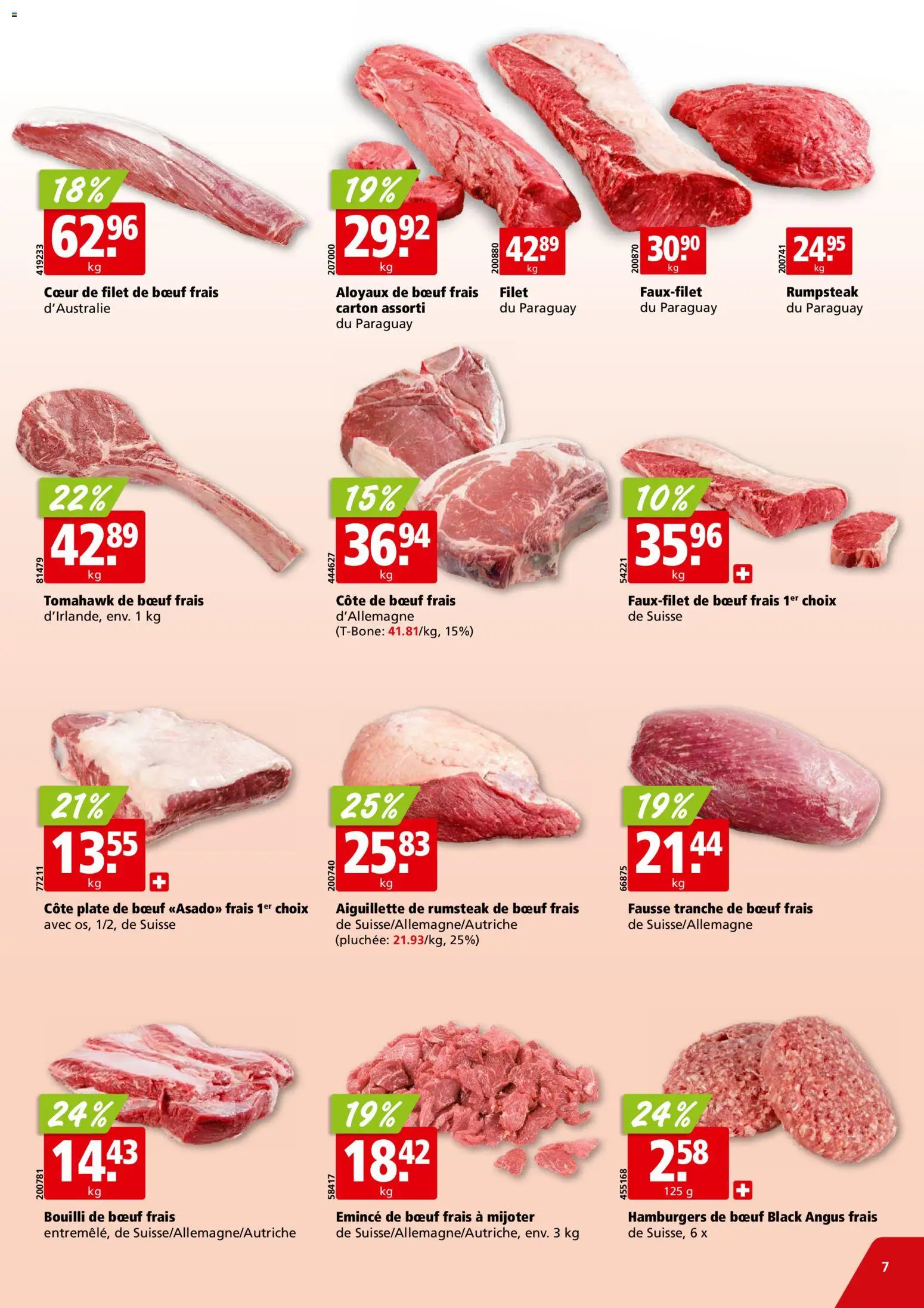 Aligro aktionen Chavannes, Matran, Genève, Sion – gültig ab 24.08.2026 | Seite: 7 | Produkte: Rumpsteak