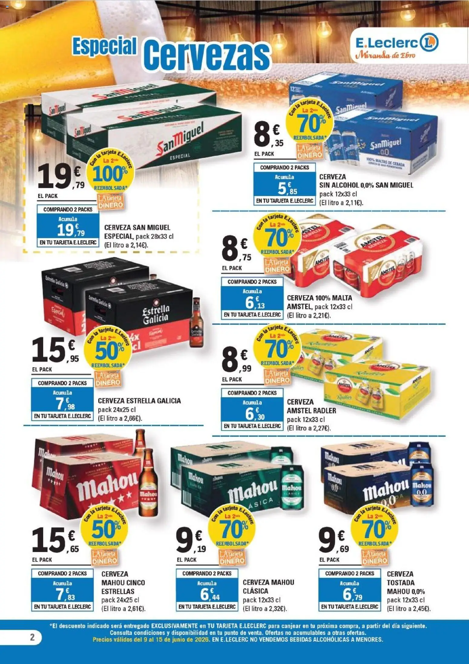 E.Leclerc Miranda de Ebro │ válido desde el 09.06.2026 | Página: 2 | Productos: Cerveza