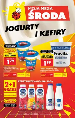 Pogląd oferty "KEFIR mango marakuja Mleczna Dolina, 400 g, KEFIR mango marakuja Mleczna Dolina, 400 g" - ważna od 22.06.2026 | Strona: 2 | Produkty: Mango, Malina, Jogurt owocowy, Jogurt