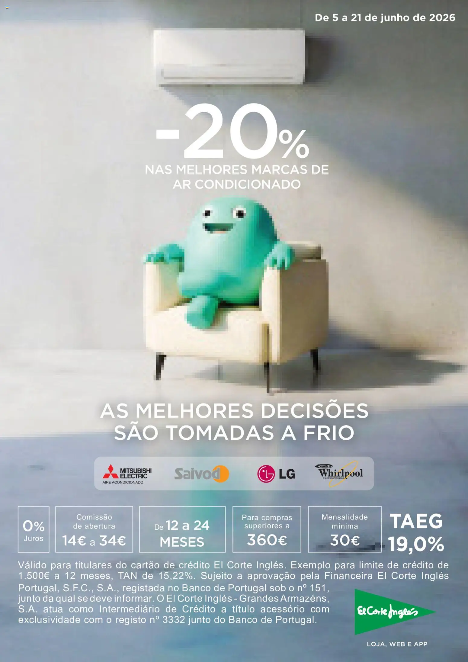 El Corte Ingles folheto │ válido de 05.06.2026 | Página: 12 | Produtos: Ar condicionado, Banco, Whirlpool