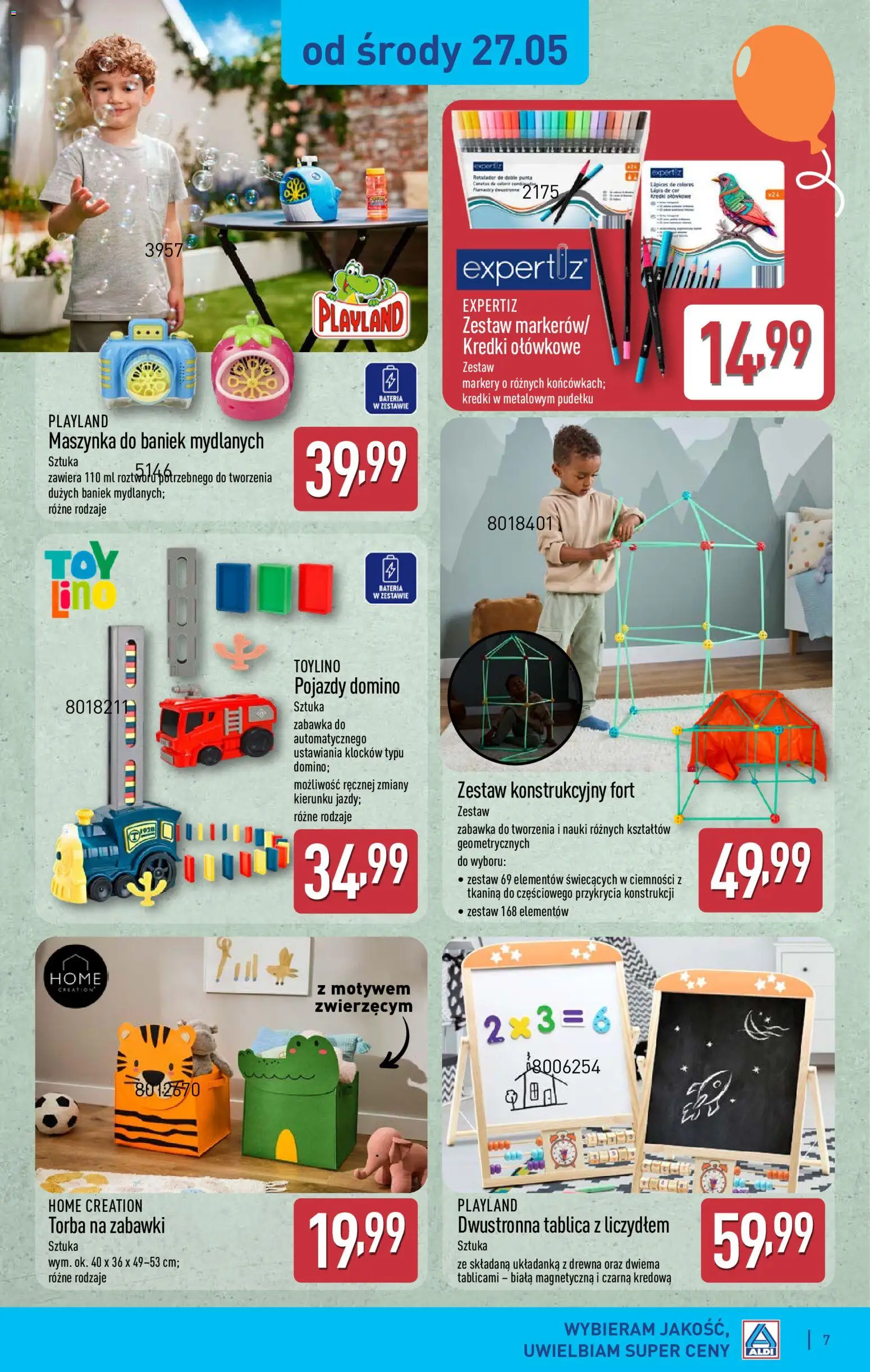 Aldi gazetka - Hity od Środy i od Soboty od 27.05.2026 | Strona: 7 | Produkty: Torba, Bateria