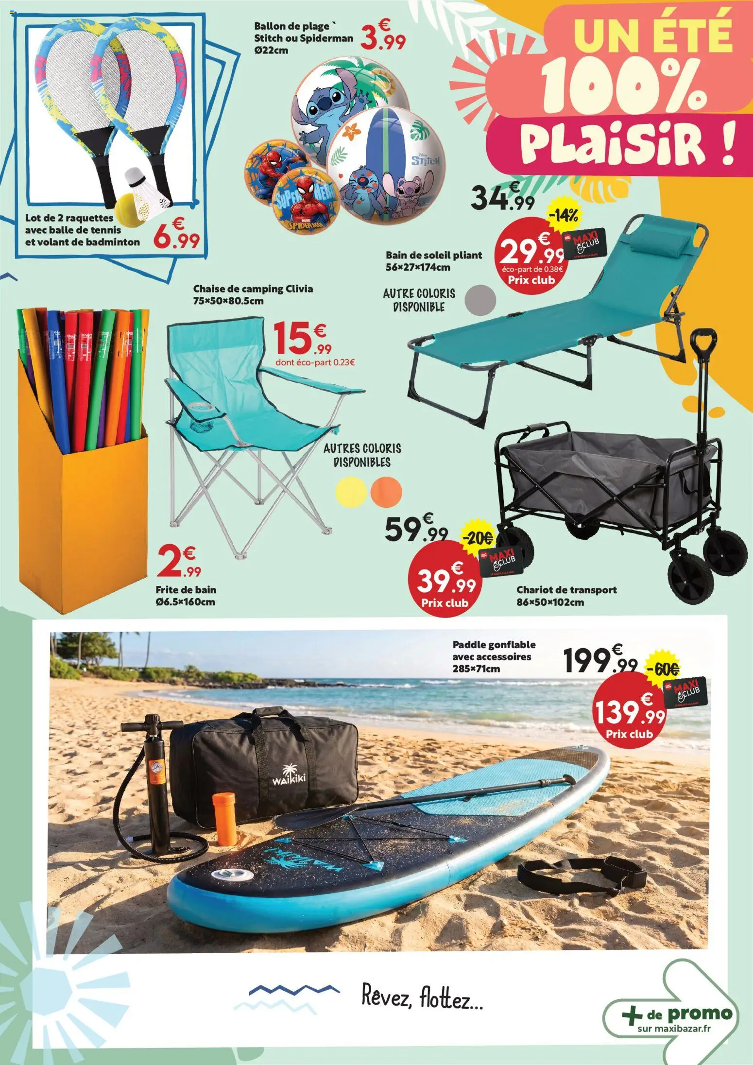 {H1} | Page: 4 | Produits: Bain de soleil, Chaise, Paddle, Chaise de camping
