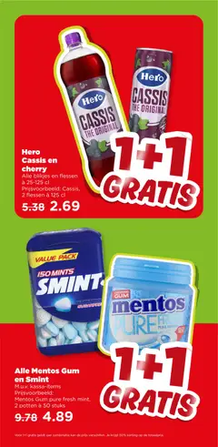 Hero Cassis en cherry, Alle blikjes en flessen à 25-125 cl - Voorbeeld van een folder van Plus, geldig van 01-07-2026 | Pagina: 6 | Producten: Gum, Kan, Cassis