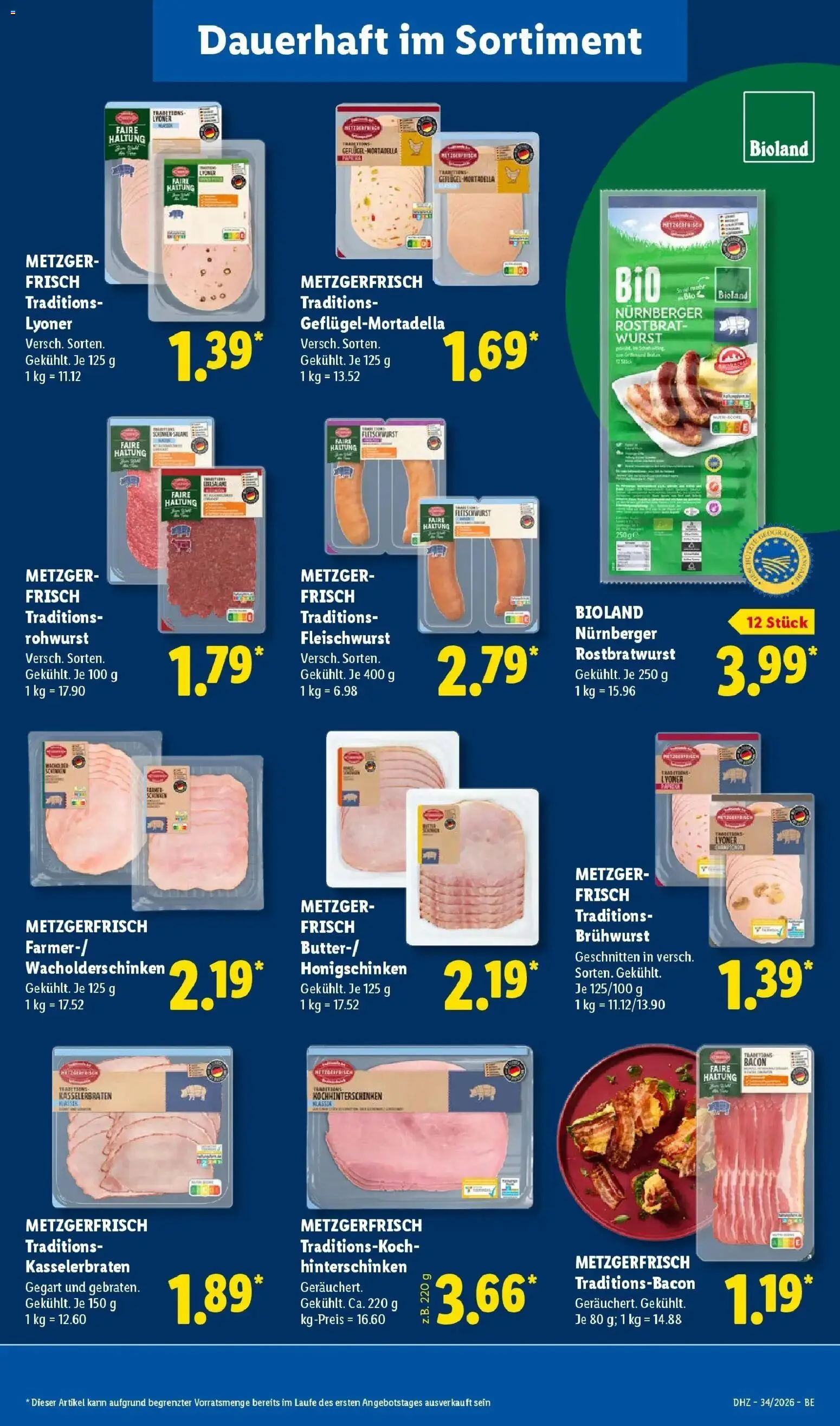 Lidl Prospekt Mahlow (ab 17.08.2026) zum Blättern » Angebote | Seite: 23 | Produkte: Wurst