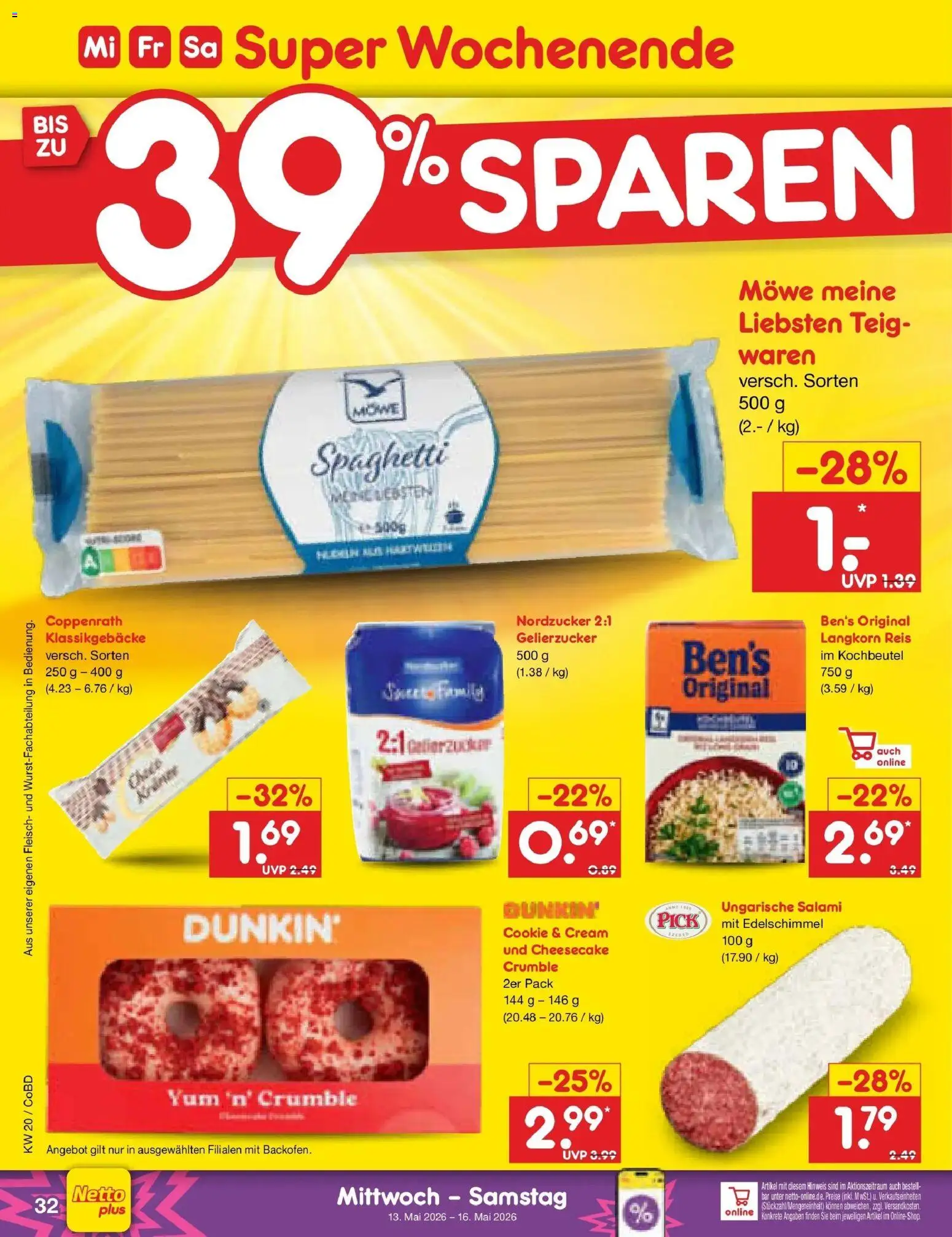 Netto Marken-Discount Prospekt Delitzsch	 – gültig ab 10.05.2026 | Seite: 41 | Produkte: Gelierzucker, Salami, Reis, Fleisch