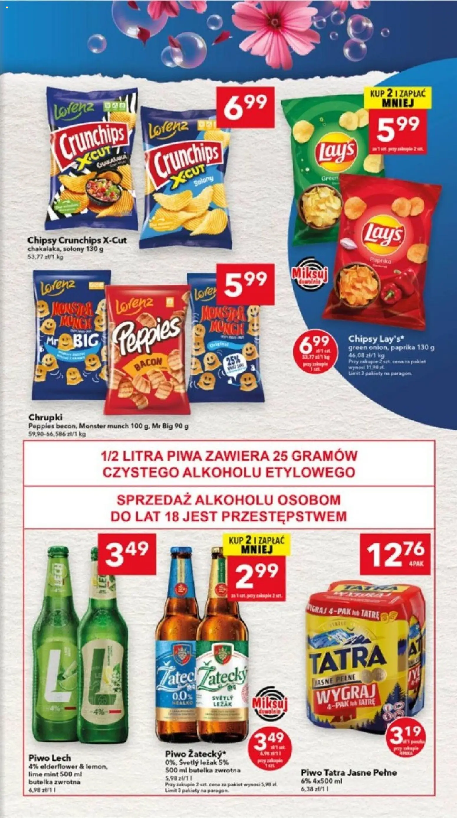 Lewiatan gazetka - Katowice od 21.05.2026 | Strona: 15 | Produkty: Chipsy, Chrupki, Leżak, Piwo