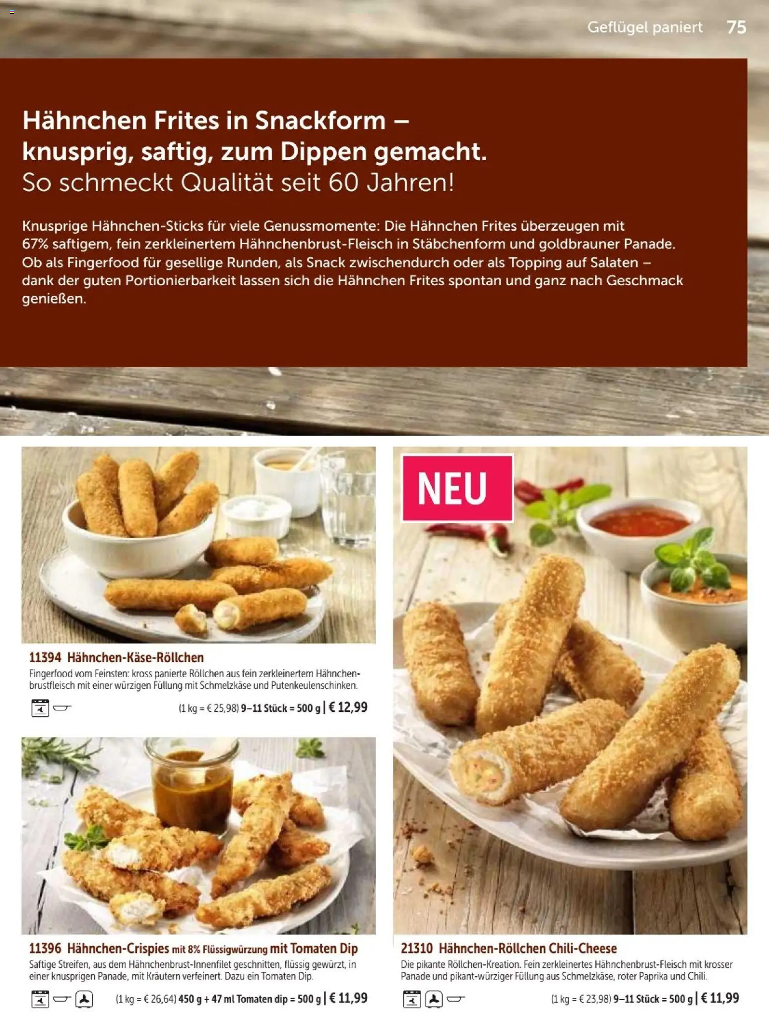 Bofrost Katalog – gültig ab 07.09.2026 | Seite: 75 | Produkte: Hahnchen, Tomaten, Paprika