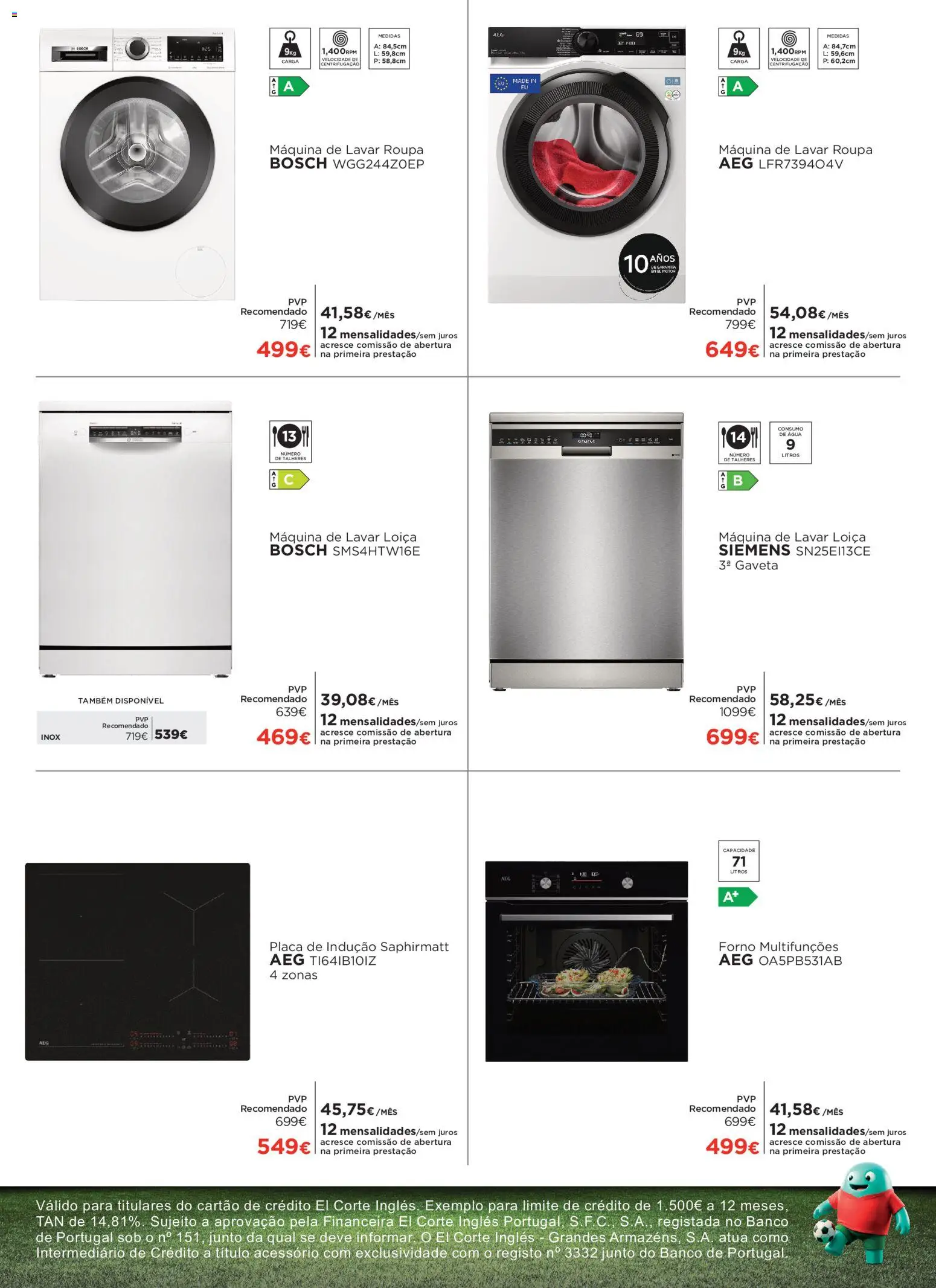 El Corte Ingles folheto │ válido de 25/06/2026 | Página: 11 | Produtos: Agua, Forno, Máquina de lavar, Talheres
