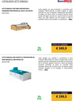 Anteprima del volantino Eurobrico Letti Singoli catalogo valido a partire dal 23.07.2025 | Pagina: 2 | Prodotti: Contenitore, Letto, Comodino
