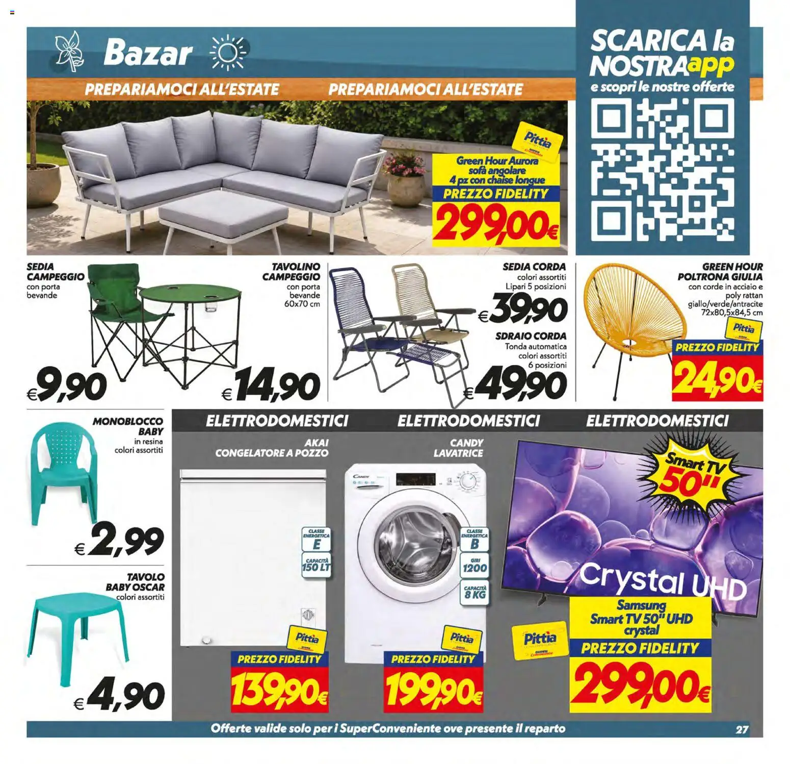 Volantino SuperConveniente del 19/06/2026 | Pagina: 27 | Prodotti: TV, Poltrona, Tavolo, Sedia