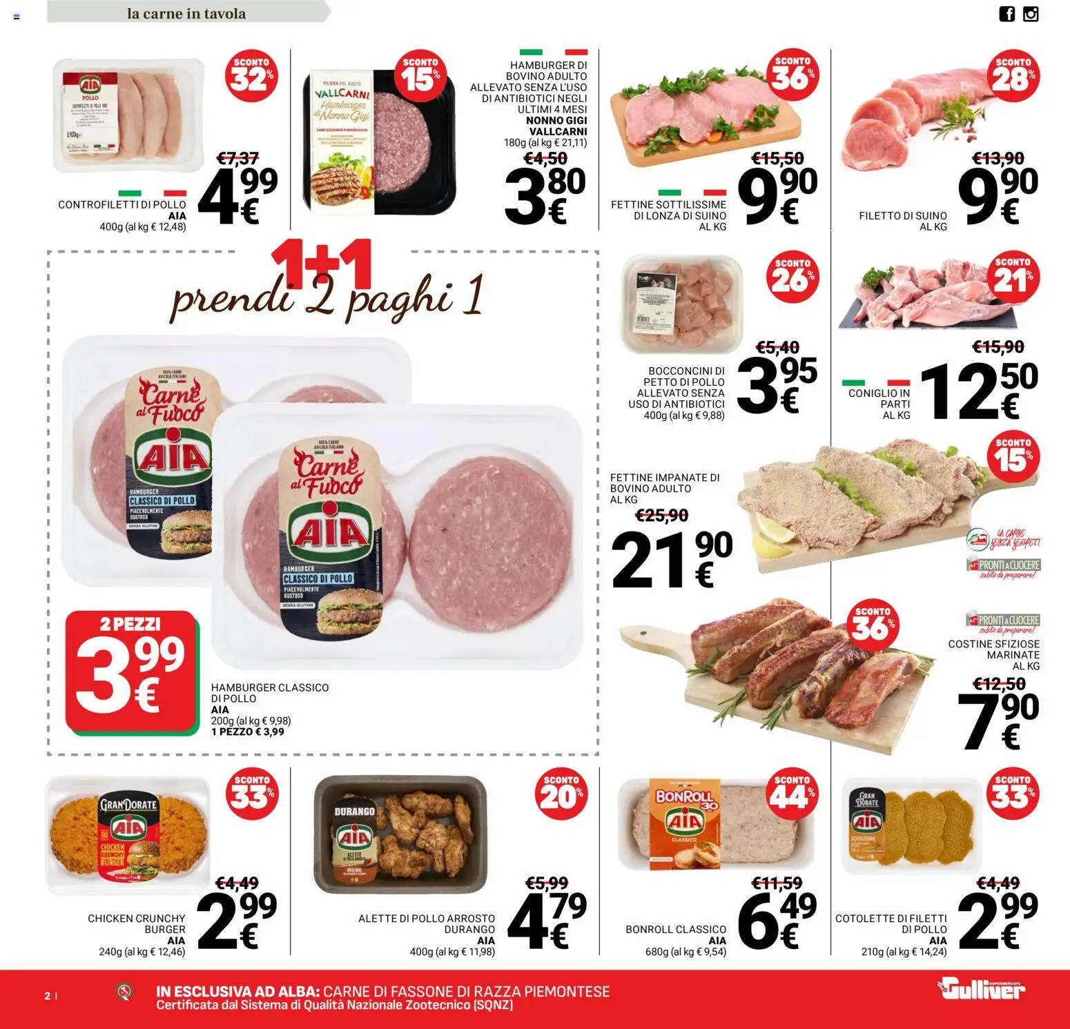 Volantino Gulliver del 20/10/2026 | Pagina: 2 | Prodotti: Arrosto, Pollo, Carne, Pollo arrosto