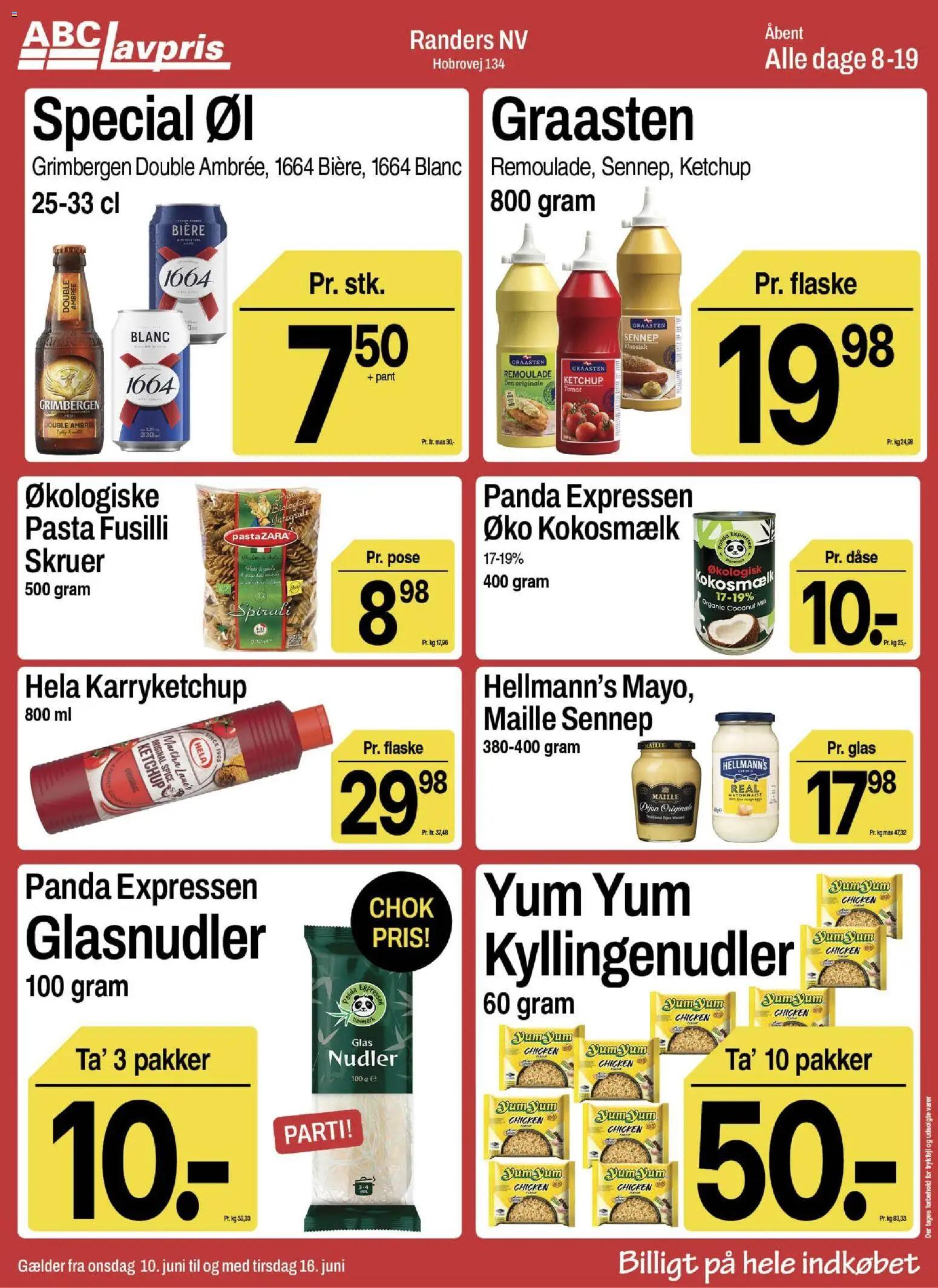 Abc Lavpris tilbudsavis – gyldig fra 10.06.2026 | Side: 8 | Produkter: Øl, Ketchup, Kokosmælk, Sennep