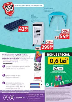 Ofertele Auchan valabile de la 03.06.2026 | Pagină: 36 | Produse: Telefon, Saltea, Saltea gonflabilă, Răcitor de aer