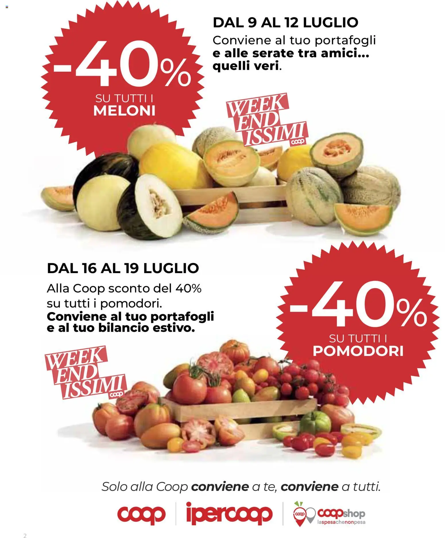 Volantino COOP del 09/07/2026 | Pagina: 2 | Prodotti: Pomodori