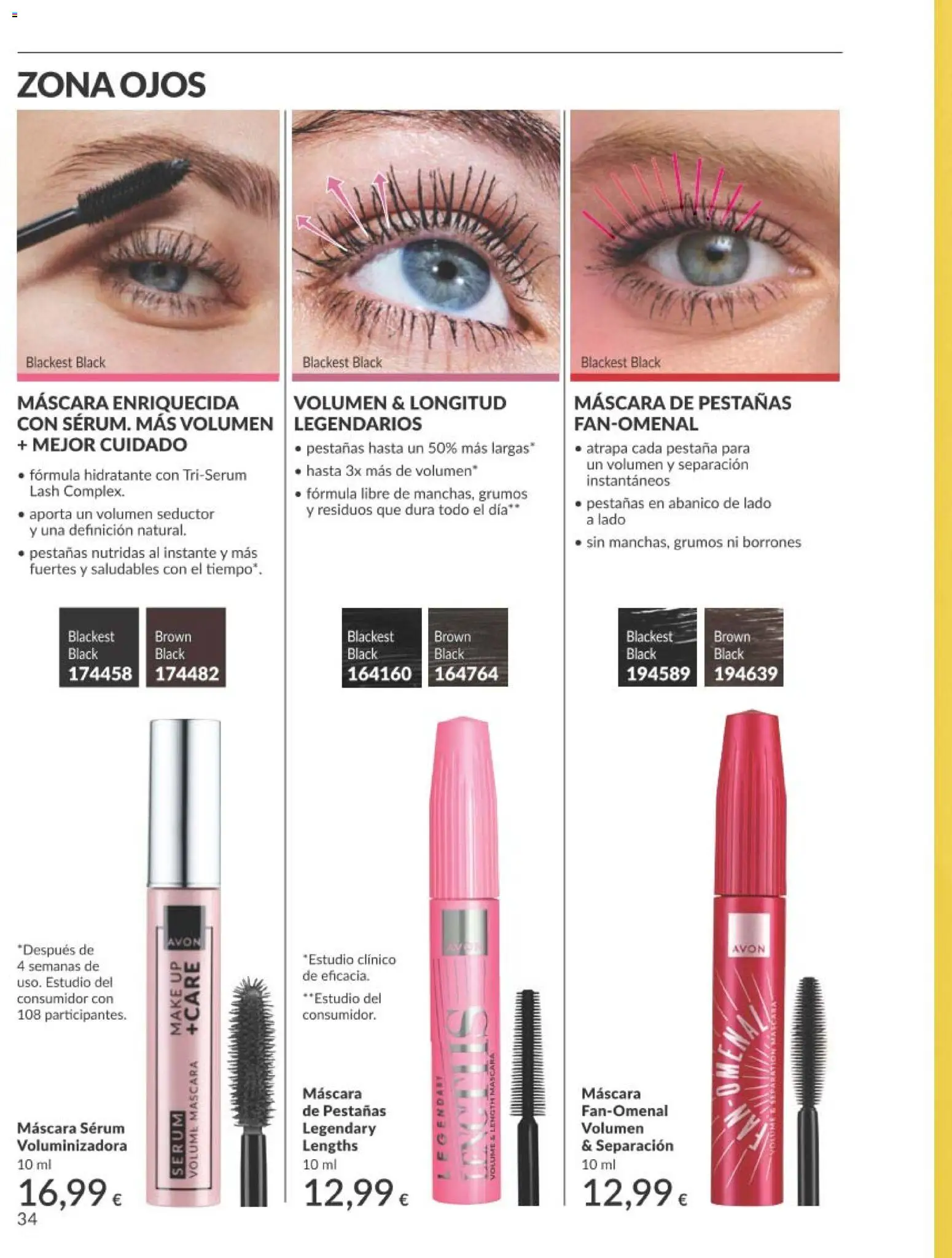 Catálogo AVON campaña 8 │ válido desde el 01/08/2026 | Página: 34 | Productos: Máscara, Sérum, Máscara de pestañas