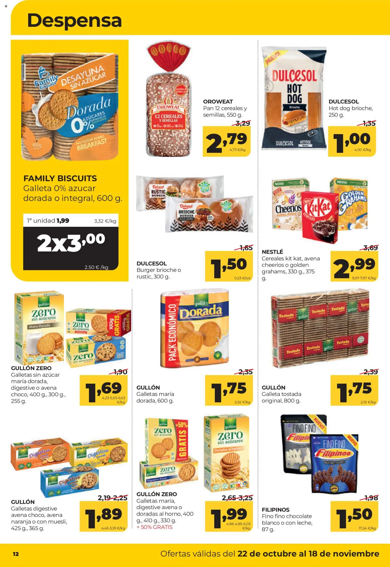 Alimerka folleto Castilla y León │ válido desde el 22/10/2026 | Página: 12 | Productos: Chocolate, Cereales, Galletas, Brioche