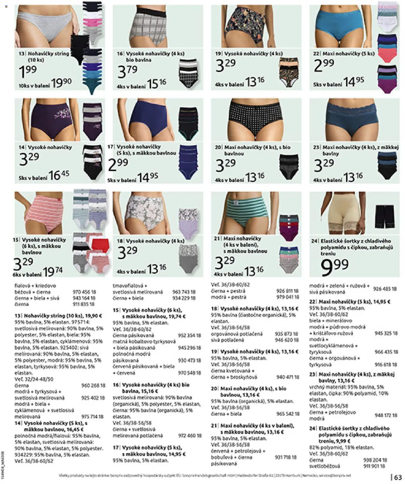 Nové Bonprix akcie – leták je platný od 10.08.2026 | Strana: 65 | Produkty: Nohavičky