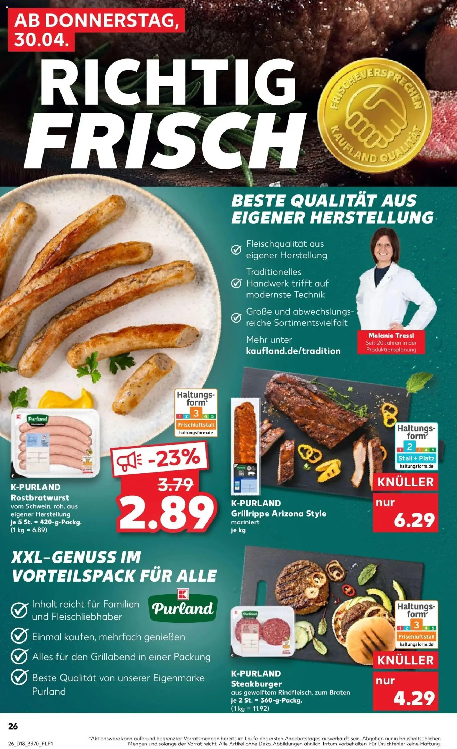 Prospekt Kaufland ab 30.04.2026 » Angebote Online zum Blättern | Seite: 26 | Produkte: Burger