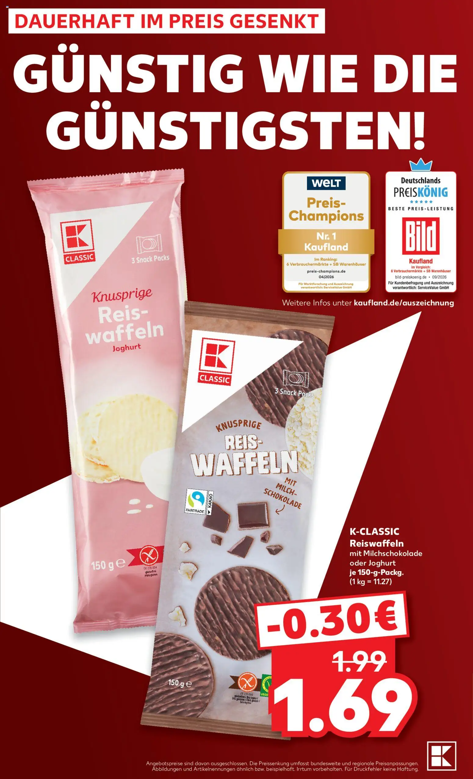 Kaufland Německo leták - Dauerhaft im Preis gesenkt od 01.10.2026 | Strana: 2 | Produkty: Kakao