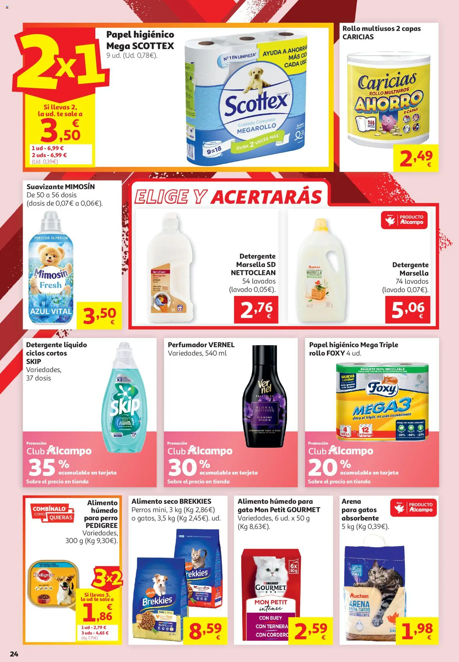 Alcampo - HG General │ válido desde el 16.06.2026 | Página: 24 | Productos: Detergente, Papel higienico, Detergente líquido, Φίλτρο καφέ