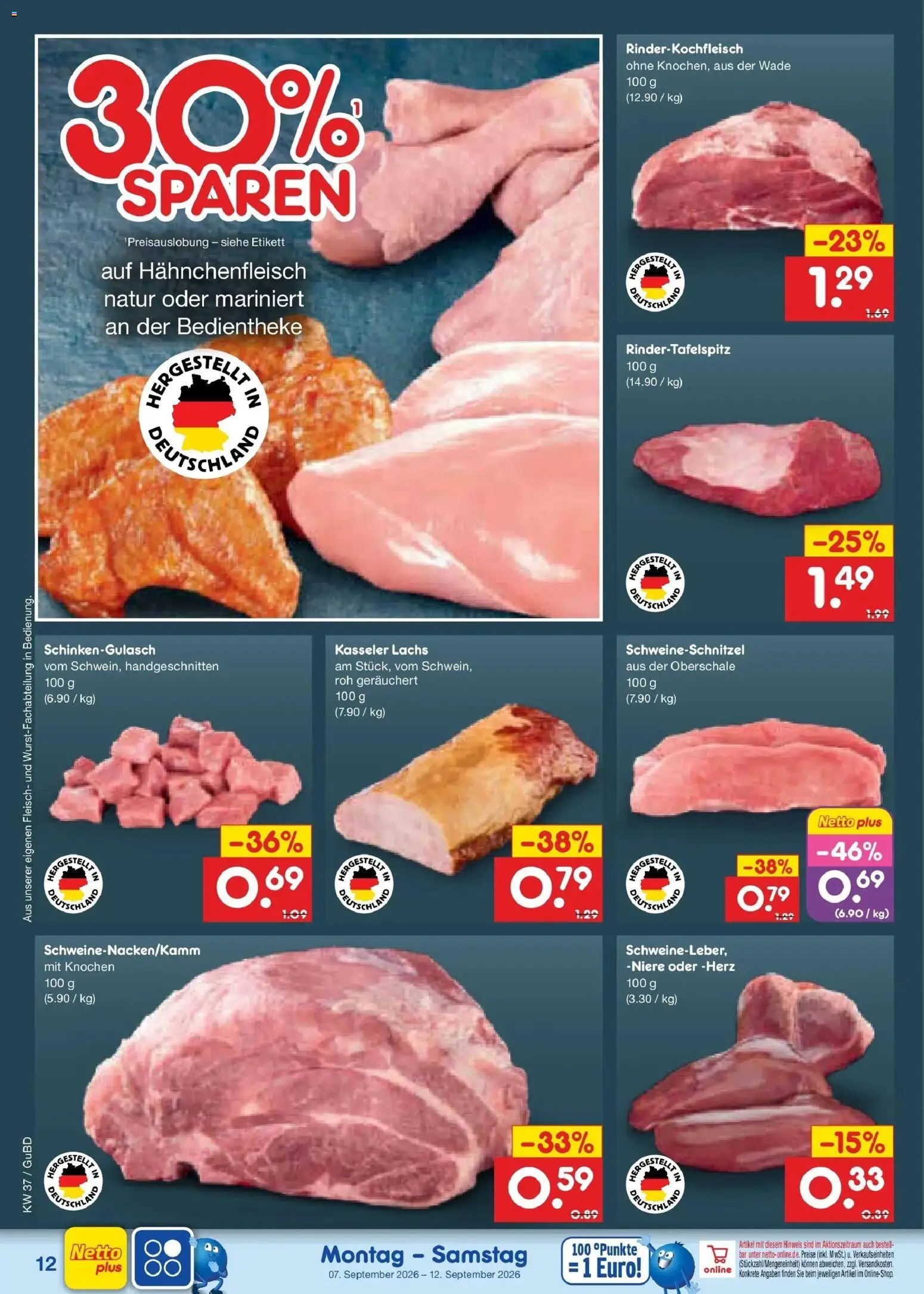 Netto Marken-Discount Prospekt Augustusburg – gültig ab 07.09.2026 | Seite: 18 | Produkte: Lachs, Fleisch