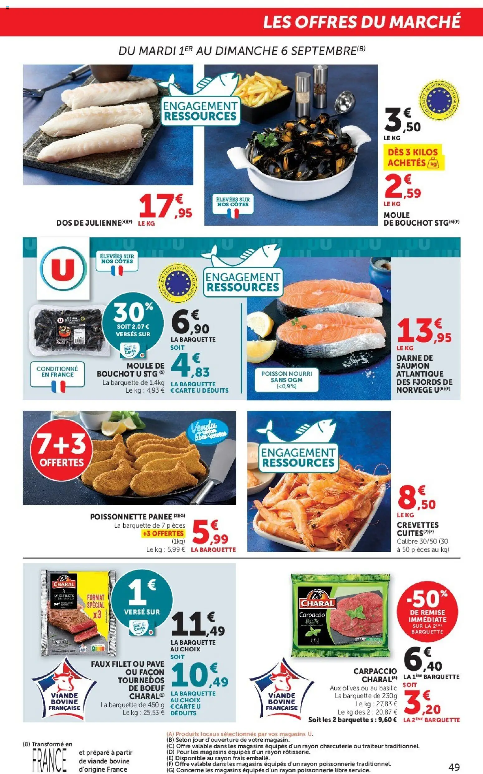 {H1} | Page: 49 | Produits: Charcuterie, Faux filet, Olives, Saumon