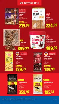 FIN CARRÉ Bela čokolada, Sa celim lešnicima 100 g - pregled Lidl kataloga - važi od 30.04.2026 | Strana: 29