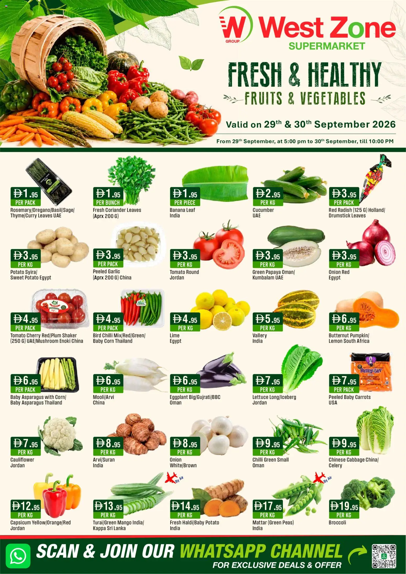 Westzone Supermarket Tuesday, September 29