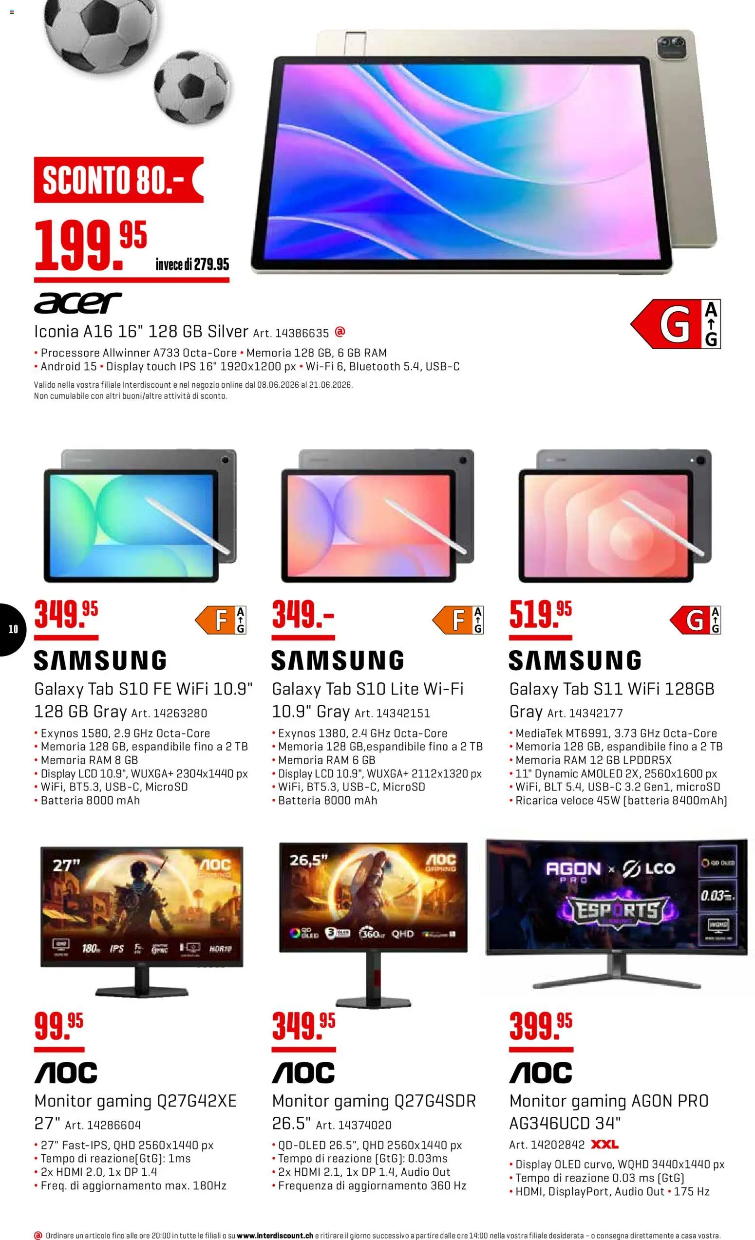 Interdiscount aktionen IT – gültig ab 08.06.2026 | Seite: 10 | Produkte: Audio, Monitor, Samsung