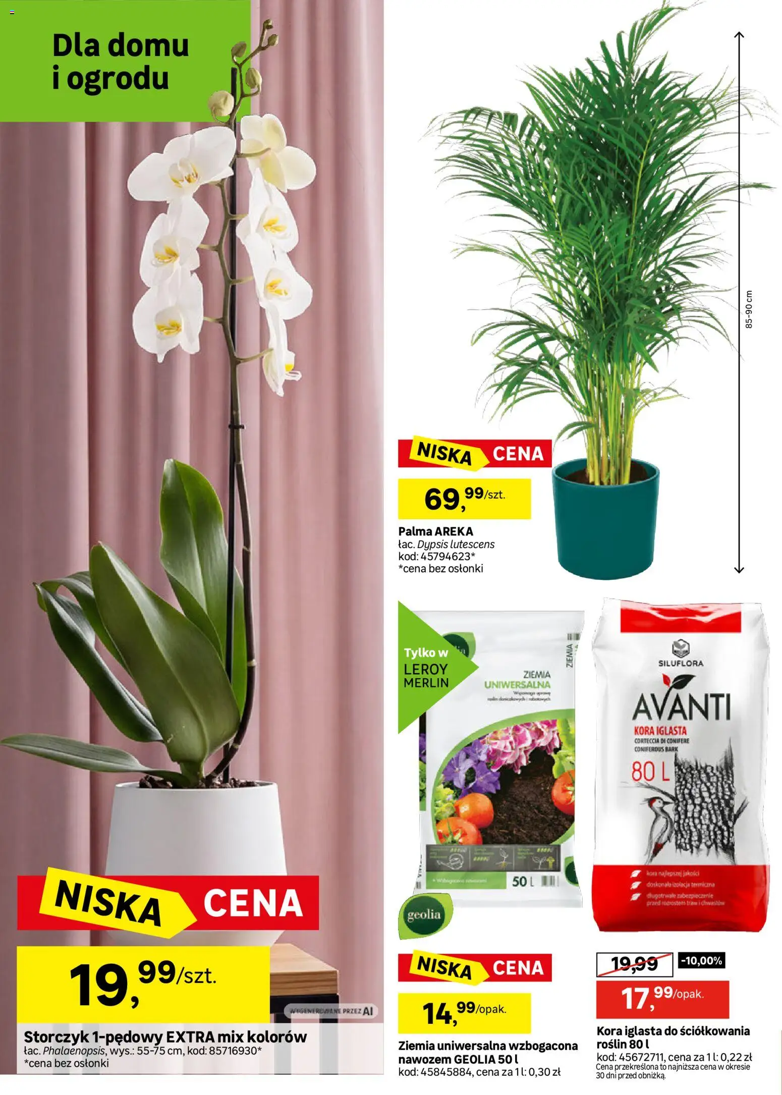 Leroy Merlin gazetka od 30.09.2026 | Strona: 26 | Produkty: Ziemia, Palma, Storczyk, Palma Areka