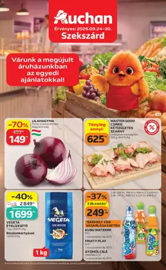 Auchan Szupermarket akciós újság Szekszárd - amely érvényes a következő dátumtól: 2026.09.24.