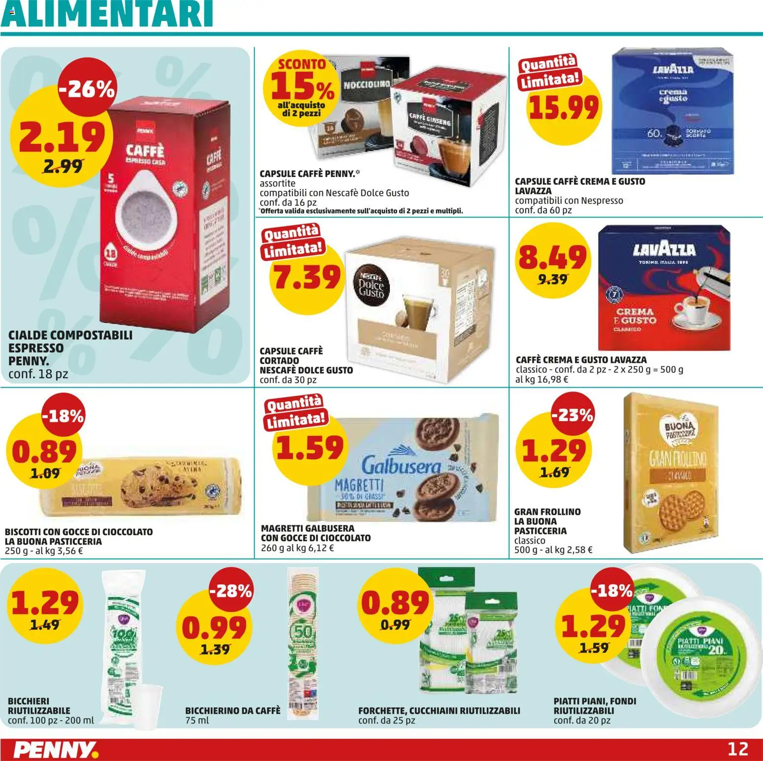 Volantino PENNY del 18.06.2026 | Pagina: 12 | Prodotti: Crema, Cioccolato, Biscotti, Lavazza