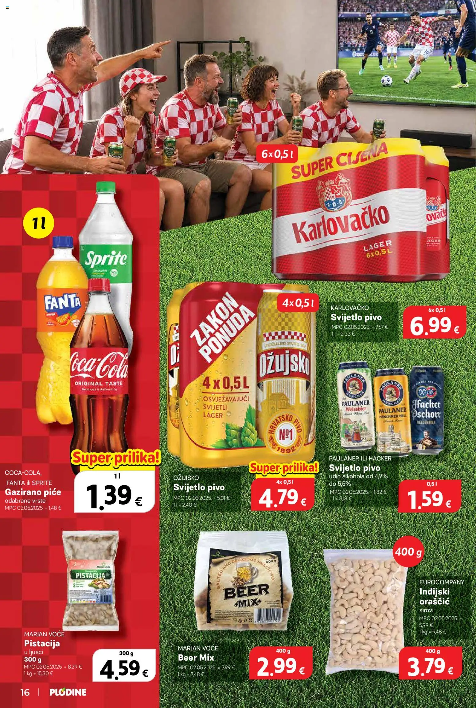 Plodine katalog | vrijedi od 18.06.2026 | Stranica: 16 | Proizvodi: Hell, Karlovačko, Ožujsko, Voće