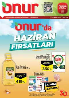02.06.2026 tarihinden itibaren geçerli olan Onur Market kataloğu önizlemesi