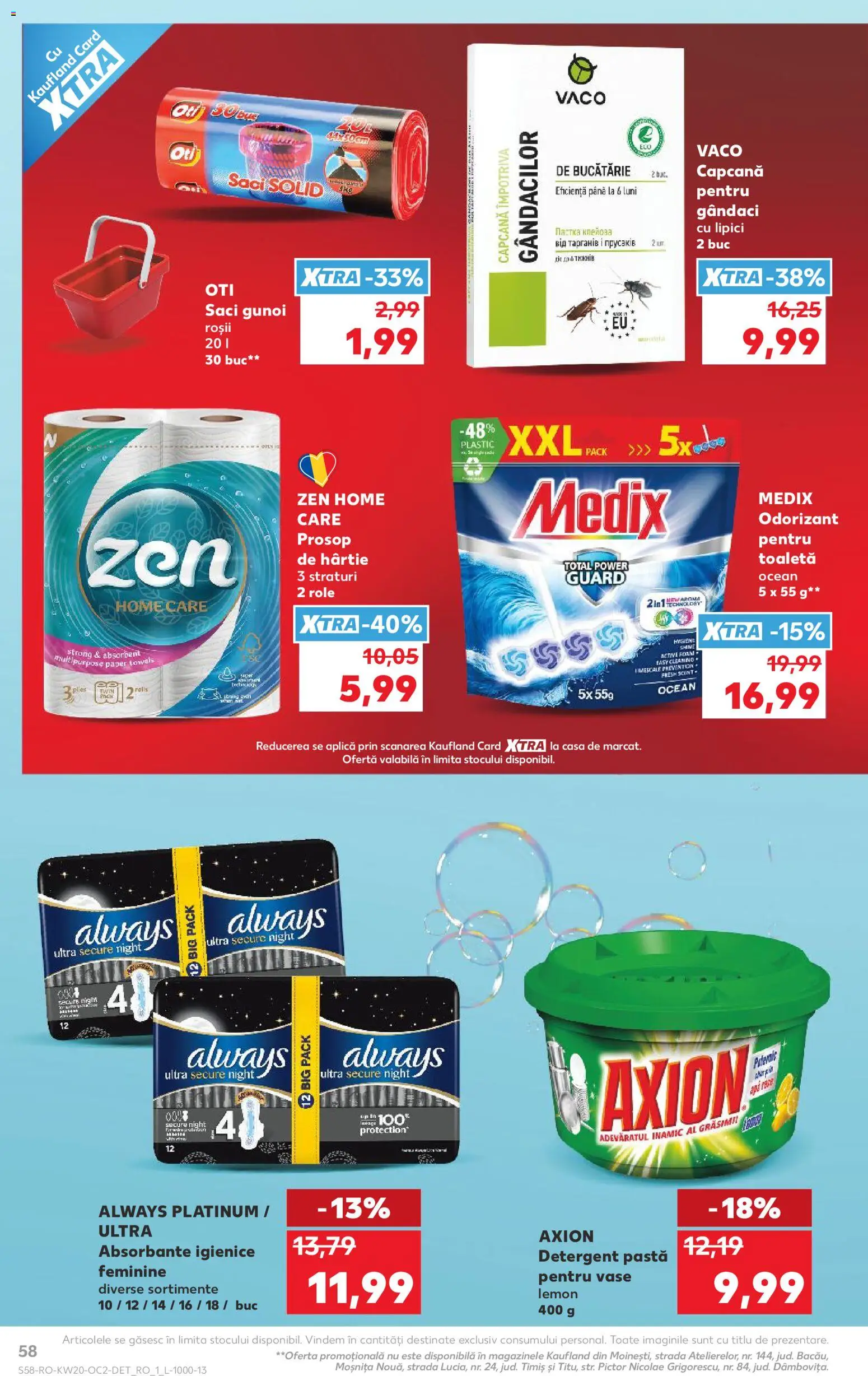 Noul catalog Kaufland – valabil de la 13.05.2026 | Pagină: 58 | Produse: Bucătărie, Toaletă, Roșii, Absorbante