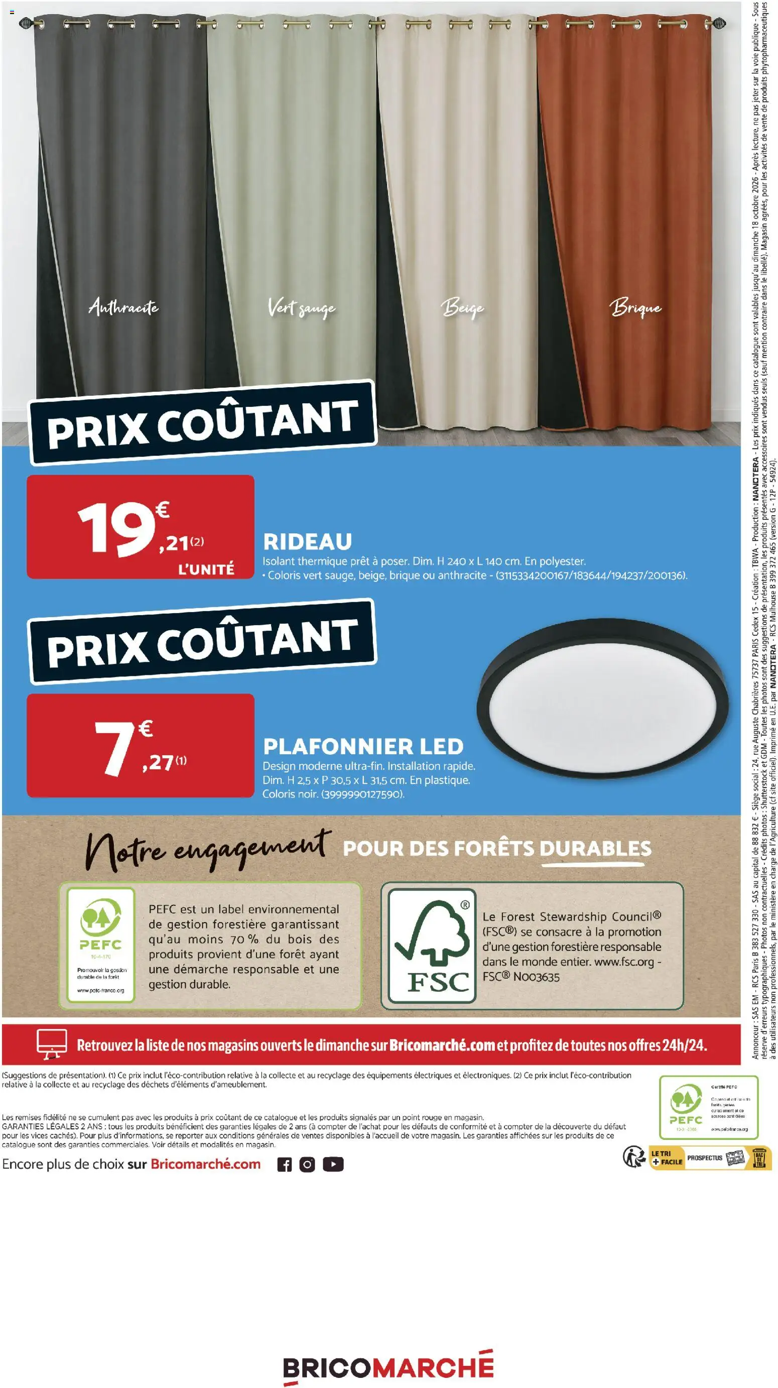 {H1} | Page: 14 | Produits: Plafonnier, Brique, Isolant thermique, Rideau